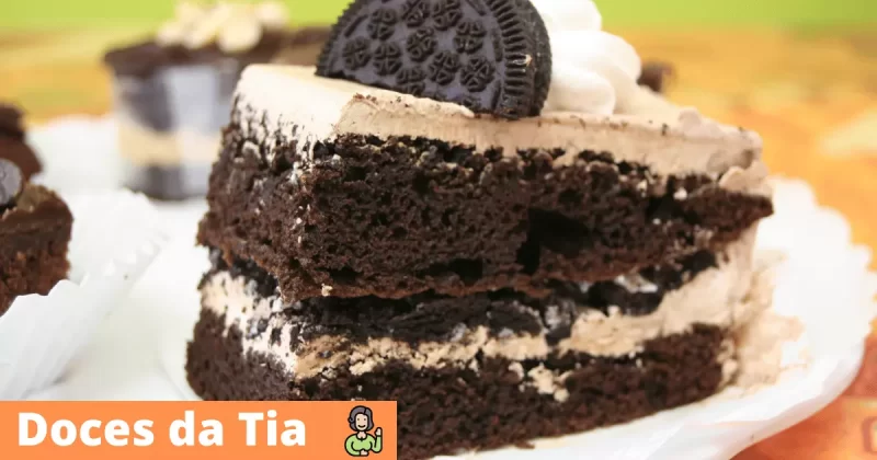 Melhor Receita de Bolo de Biscoito Oreo
